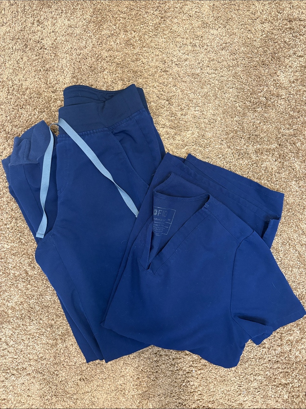 Figs Navy Blue Scrub Set